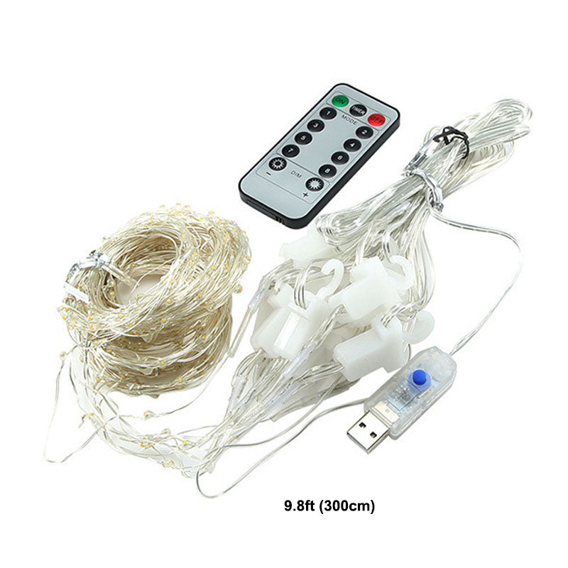 Modern LED Rope Light Fairy 300 Lights Curtain Lights for Christmas Decoration