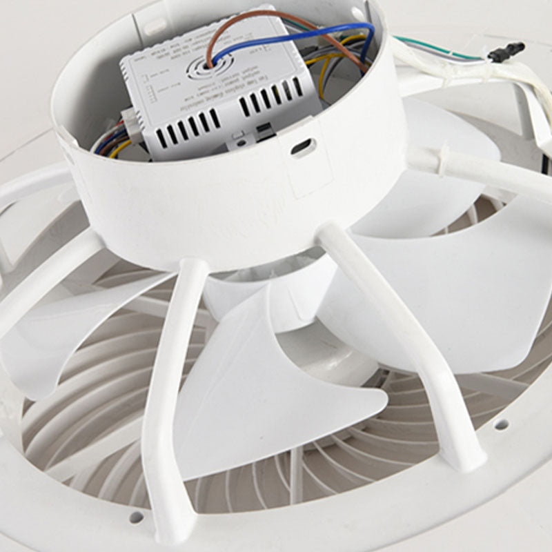Moderne prägnante LED -Deckenlüfter leichte schmiedeeisere kreisförmige Decke mit Acrylschatten