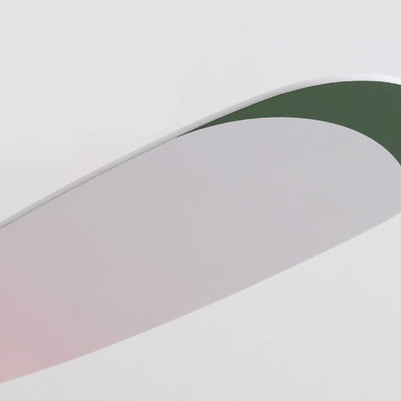 Kinderen artistieke LED -ventilator Licht smeedijzeren vliegtuig hanglampje met acrylschaduw