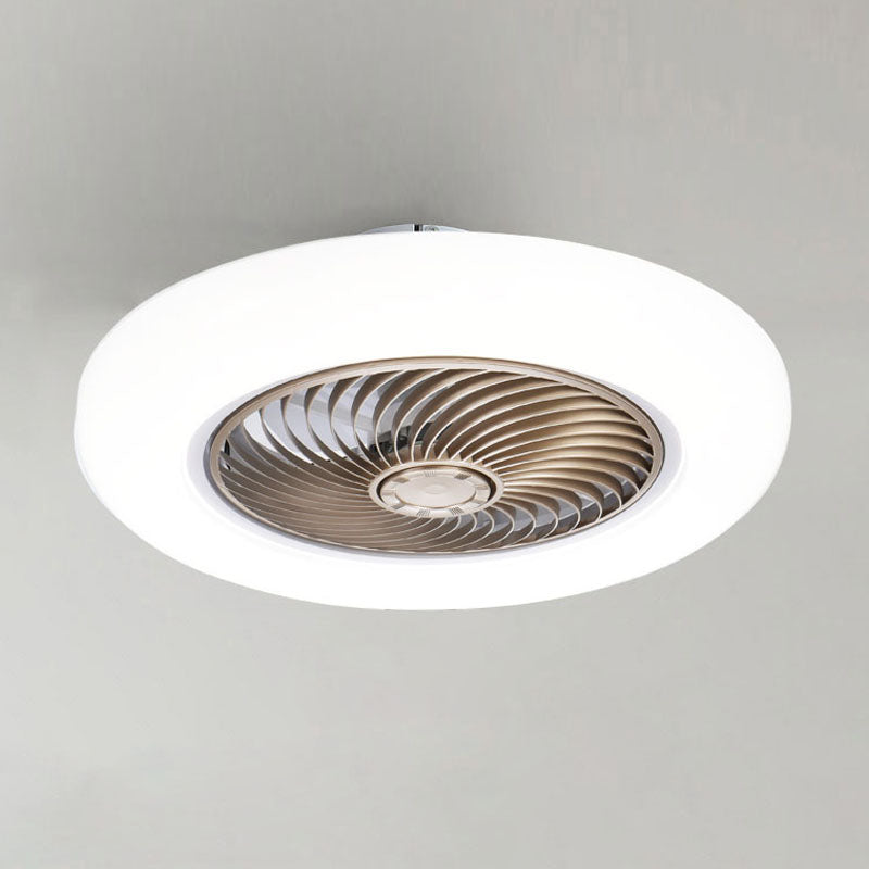 Moderne kreative LED -Deckenventilator Leichte schmiedeeisere kreisförmige Flush -Halterung mit Acrylschatten