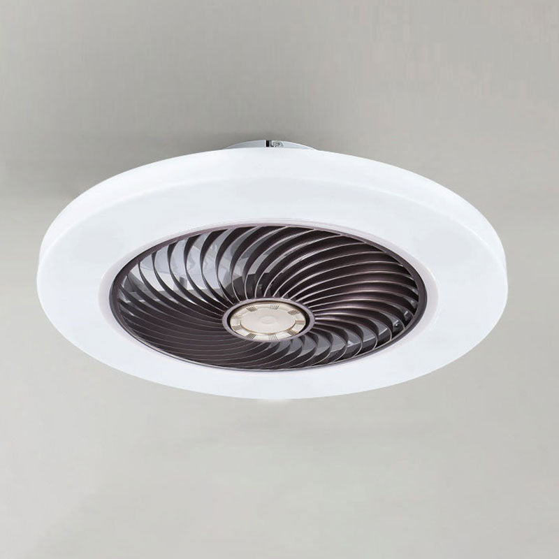 Moderne kreative LED -Deckenventilator Leichte schmiedeeisere kreisförmige Flush -Halterung mit Acrylschatten