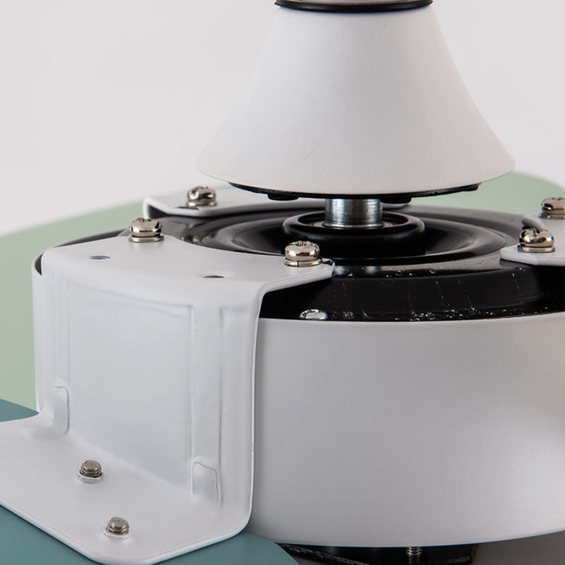 Niños Artísticos LED Light Light Iron Fan Landelier con lámina de madera colorida