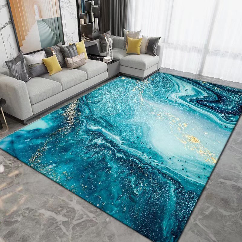Gorgeous Indoor Rug Abstract Pattern Funky Washable Area Rug Polyester Anti-Slip Rug for Living Room