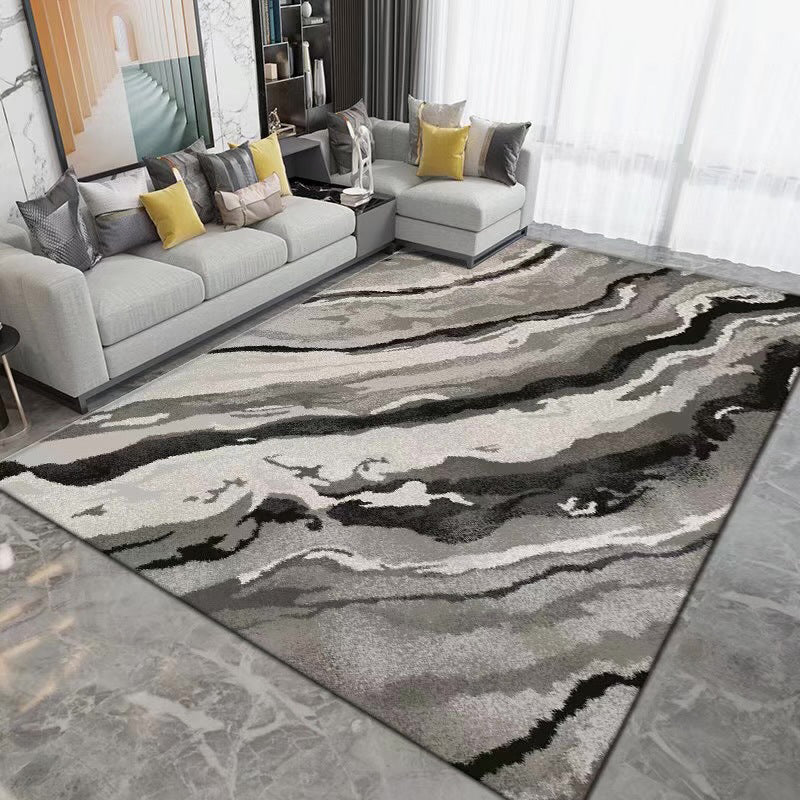 Gorgeous Indoor Rug Abstract Pattern Funky Washable Area Rug Polyester Anti-Slip Rug for Living Room