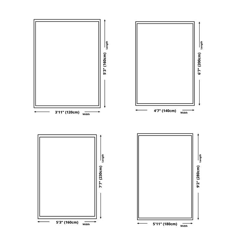 Contemporary Graphic Print Carpet Polyester Indoor Rug Stain Resistant Area Carpet for Living Room