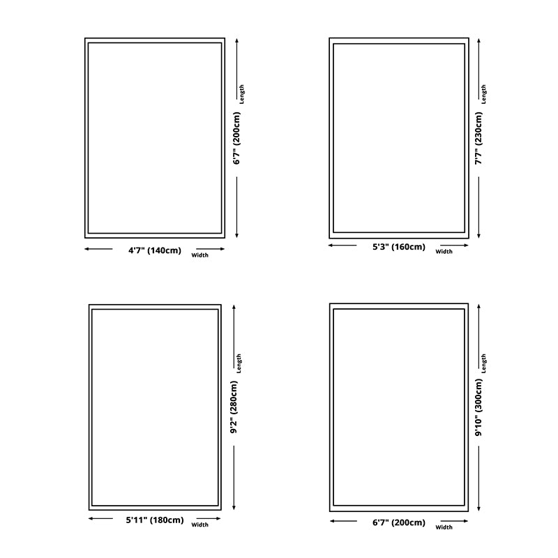 Black Modern Rug Polyester Color Block Rug Stain Resistant Rug for Living Room