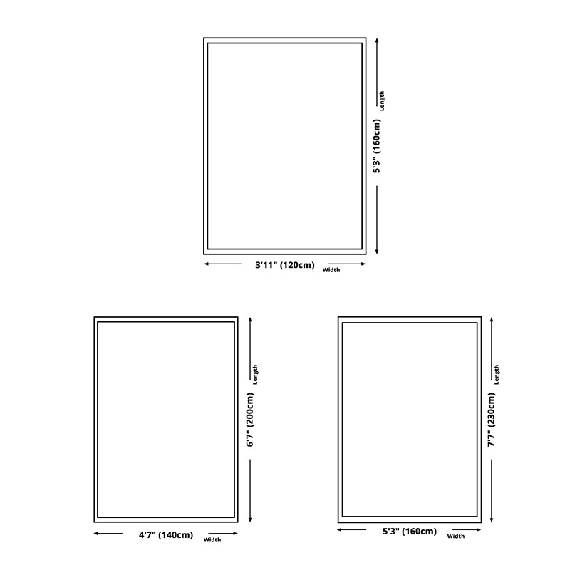 Stylish Geometric Pattern Area Rug Modern Polyester Rug Anti-Slip Easy Care Rug for Living Room