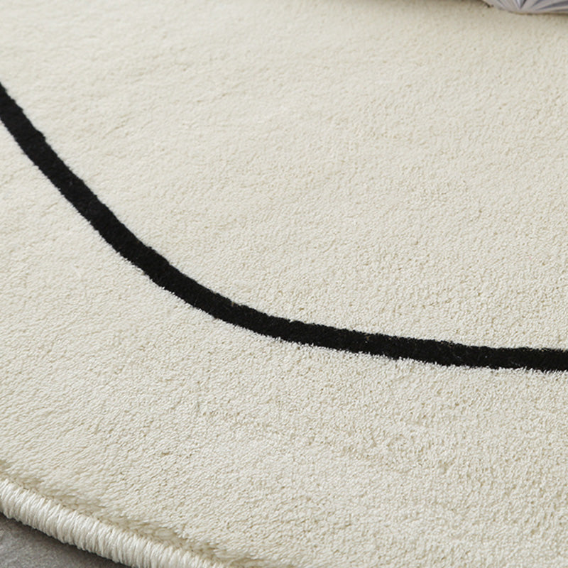 Fancy Brown Area Carpet Modern Plaid Pattern Area Carpet Polyester Stain Resistant Rug for Bedroom