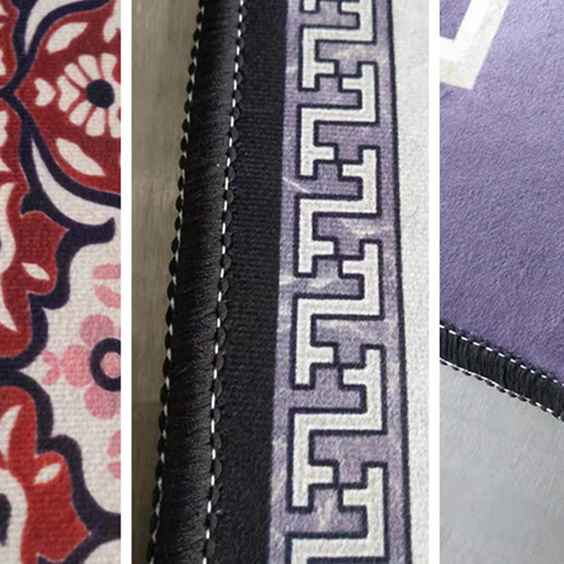 Contemporary Checkered Print Rug Polyester Carpet Stain Resistant Indoor Rug for Home Decoration