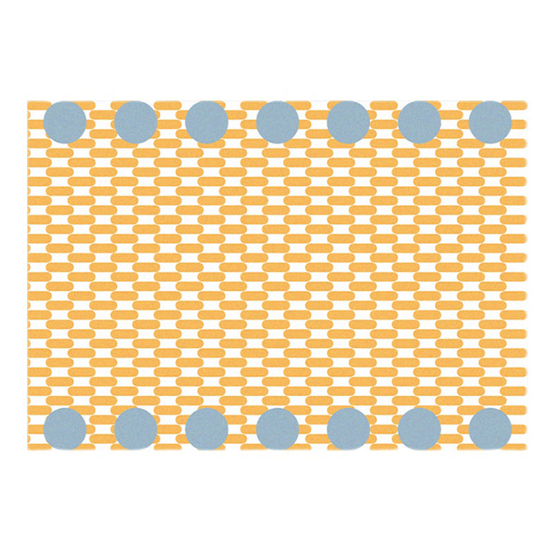 Colorful Modern Area Carpet Geometric Pattern Polyester Area Rug Easy Care Washable Rug for Bedroom