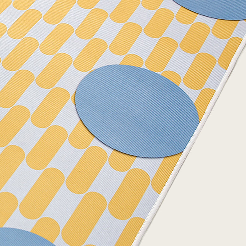 Colorful Modern Area Carpet Geometric Pattern Polyester Area Rug Easy Care Washable Rug for Bedroom