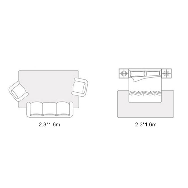 Bold Geometric Area Rug Modern Indor Rug Washable Polyester Non-Slip Carpet for Home Decor