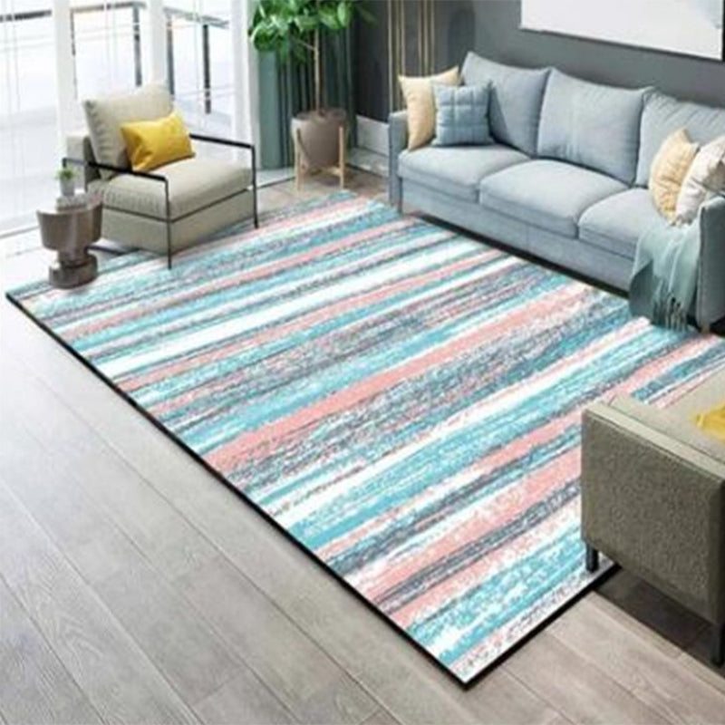 Simple Modern Carpet Gold Striped Carpet Washable Area Carpet for Home Decor