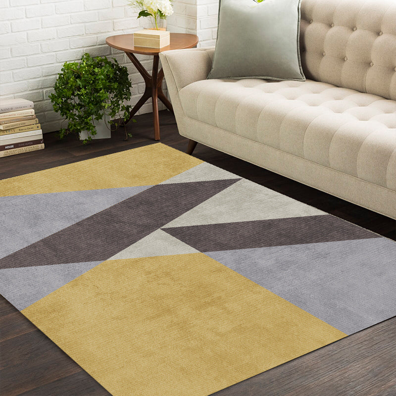 Tapis de zone moderne bleu bloc de couleur tapis de zone en Polyester tapis de support antidérapant pour la décoration intérieure