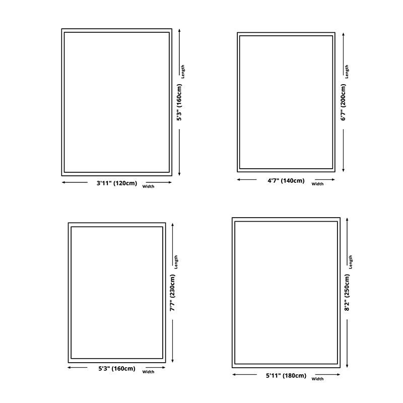 Simplicity Gray Tone Carpet Geometric Polyester Area Rug Stain Resistant Indoor Rug for Home Decor