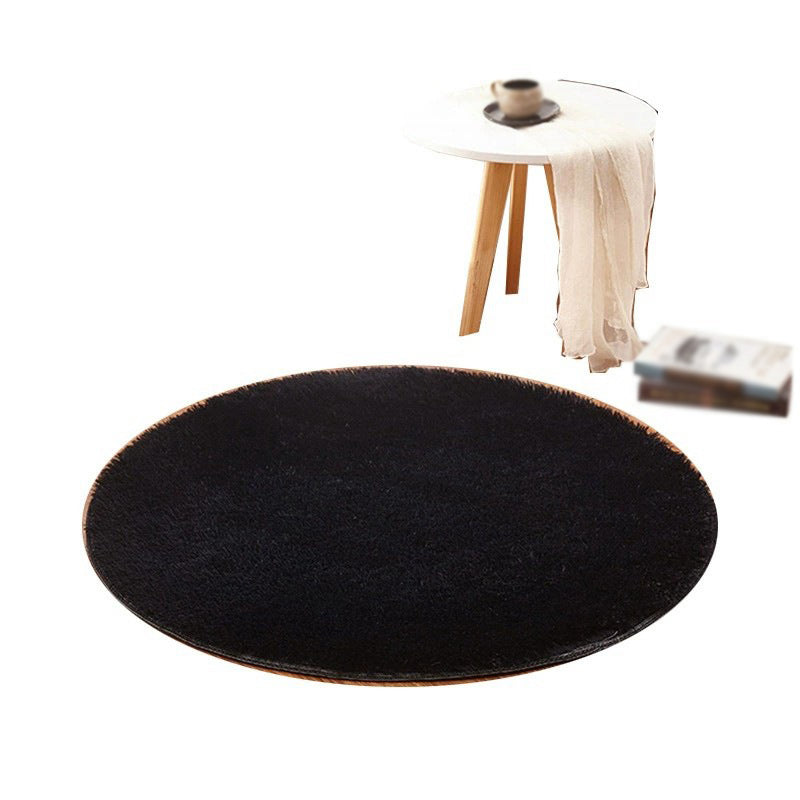 Green Modern Carpet Polyester Pure Color Carpet Washable Carpet for Living Room