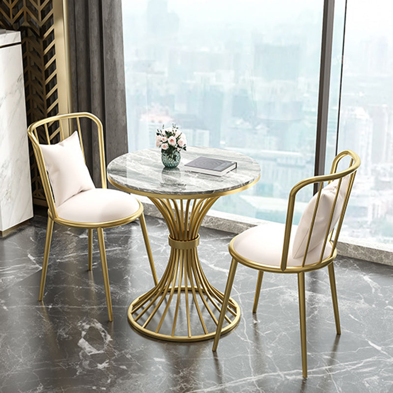 Modern Style Sintered Stone Dining Table Round Pedestal Table for Dinning Room