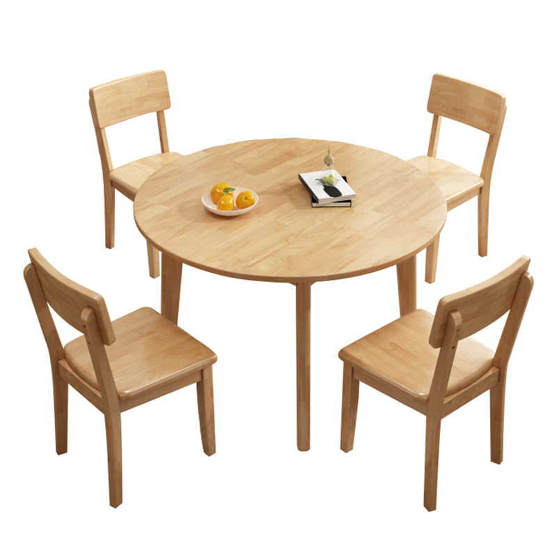 Table à manger rectangulaire ronde table à manger en bois massif en bois de couleur pour la maison
