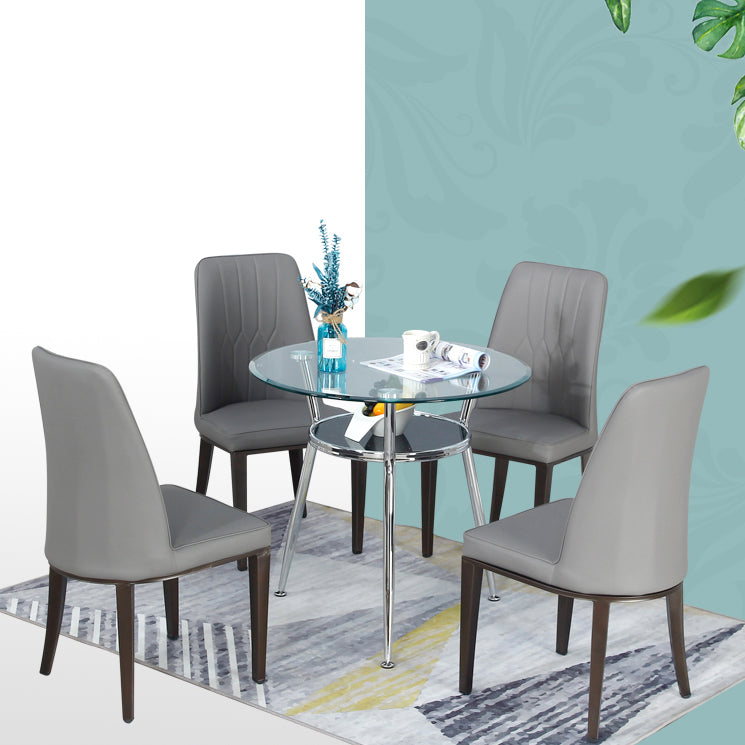 Tavolo da pranzo a base di treppiedi semplice tavolo da pranzo in vetro per casa da cucina