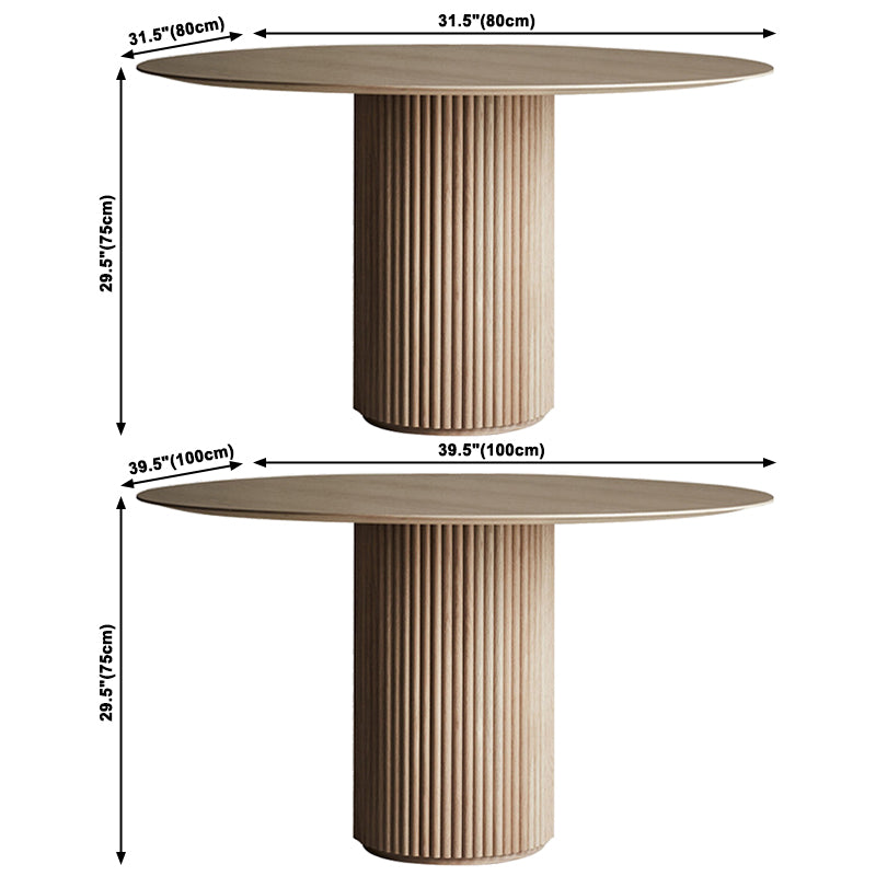 Solid Wood Round/Oval Dining Table Modern Contemporary Kitchen Table for Restaurant
