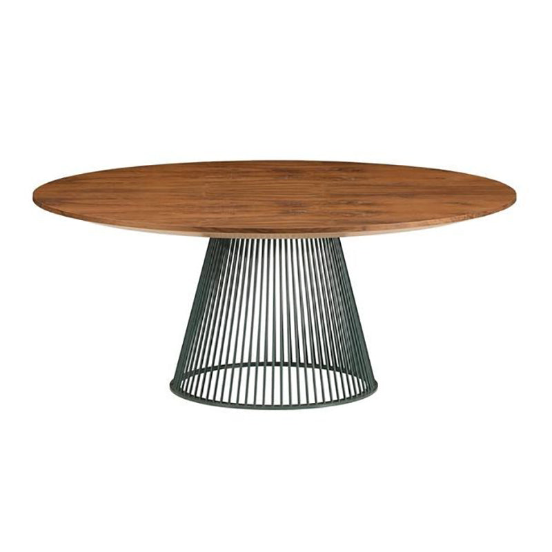 Pine Solid Wood Pedestal Table Simplicity Style Dining Table Round for Home