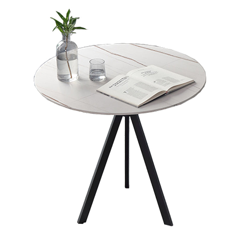 Contemporary Round Shape Standard Dining Table Sintered Stone Dining Table for Kitchen