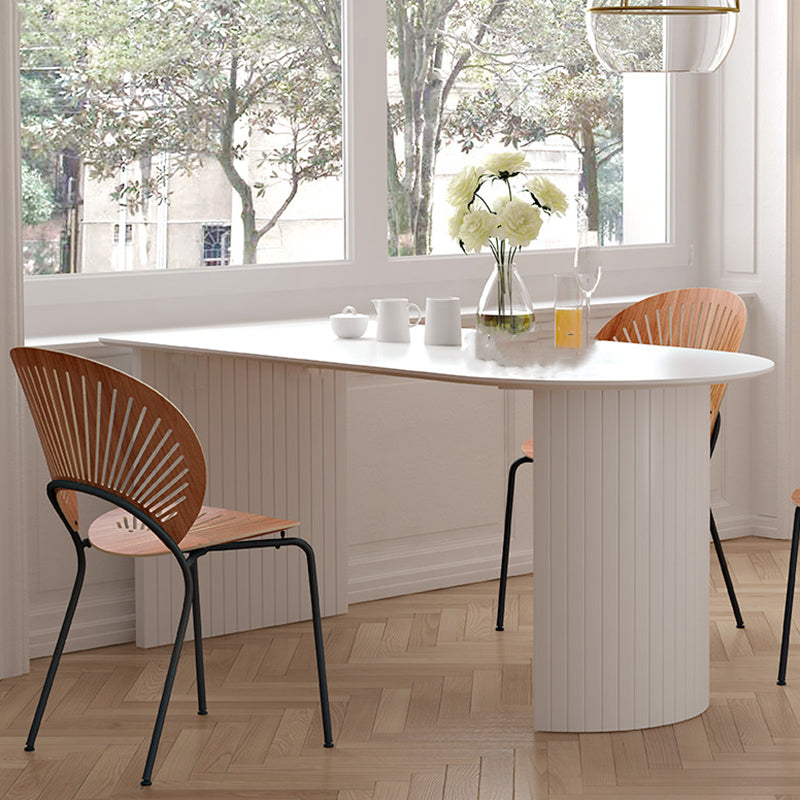 Massivholz moderne Freiform Esstisch Marmor Tisch für Esszimmer und Küche