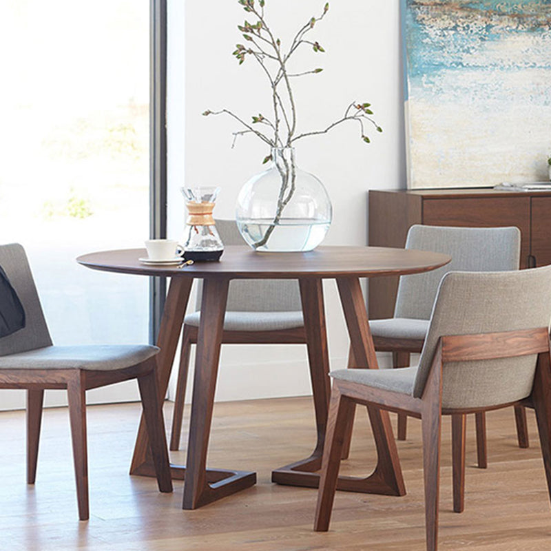 Ronde dubbele voetstuk eetplaats tafel eigentijdse stijl dinette tafel