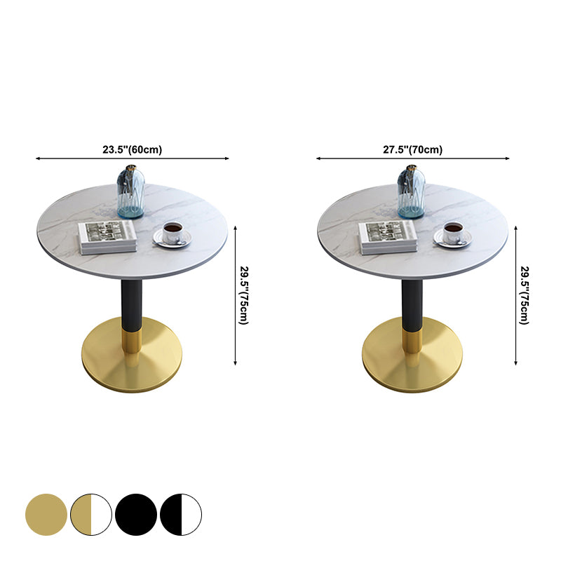 Modern Round Dining Table Sintered Stone Dining Table with Tulip Base for Dining Room