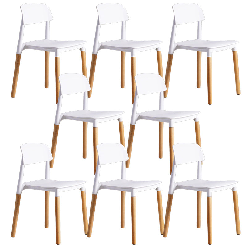 Ensemble de chaises de salle à manger avec pieds en bois et dossier ouvert, chaise d'appoint pour maison scandinave