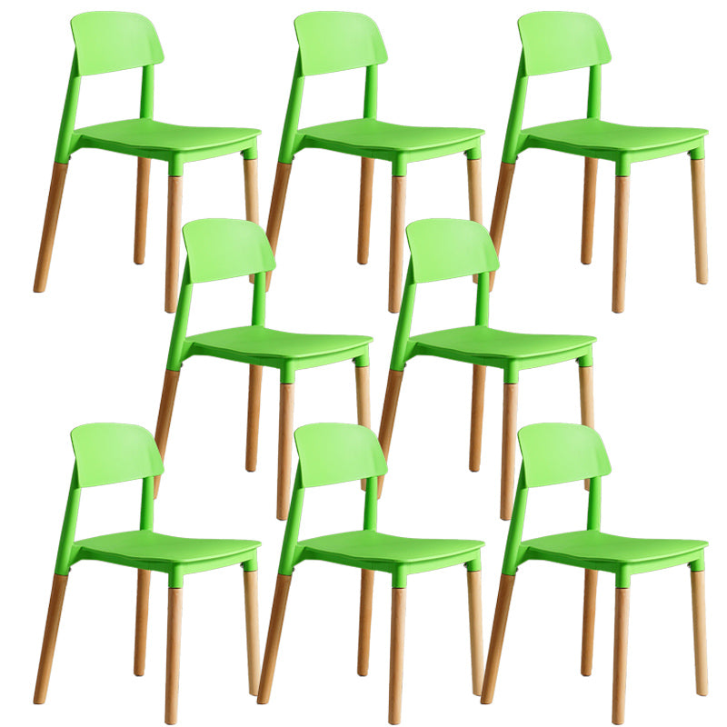 Ensemble de chaises de salle à manger avec pieds en bois et dossier ouvert, chaise d'appoint pour maison scandinave