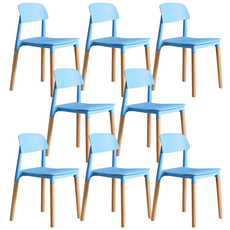 Ensemble de chaises de salle à manger avec pieds en bois et dossier ouvert, chaise d'appoint pour maison scandinave