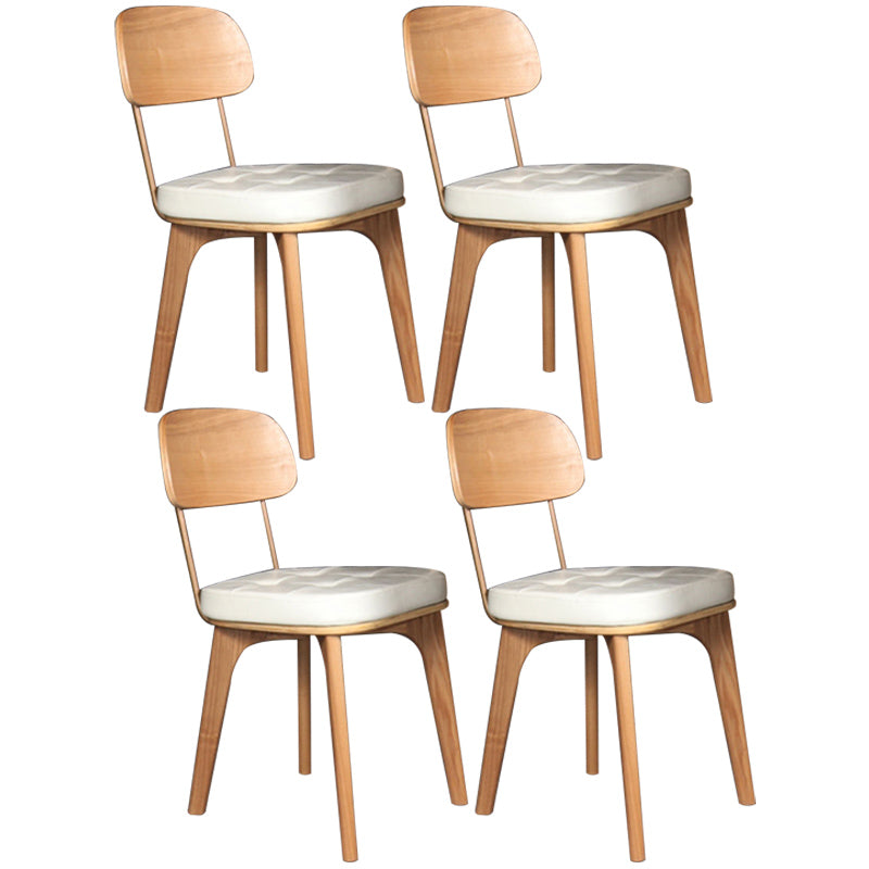 Chaise de salle à manger industrielle, chaise latérale à dossier ouvert avec pieds en bois pour usage domestique