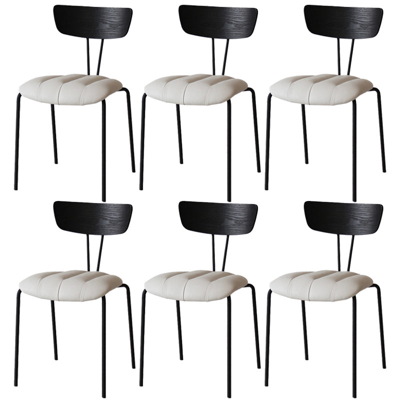 Chaise latérale de finition mate en métal de style industriel, chaise latérale à dossier ouvert pour salle à manger
