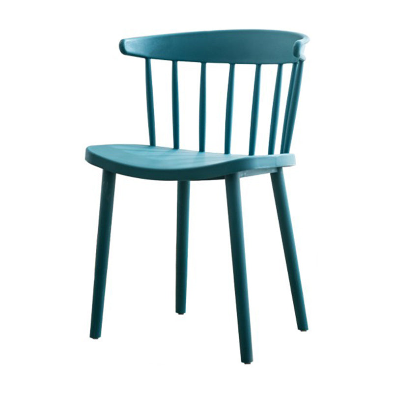 Scandinavian Style Plastic Dining Armless Chair Windsor Back Side Chair for Home Use