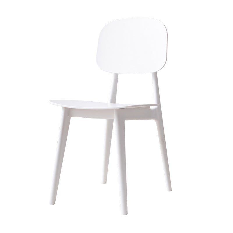 Scandinavian Style Plastic Dining Armless Chair Windsor Back Side Chair for Home Use