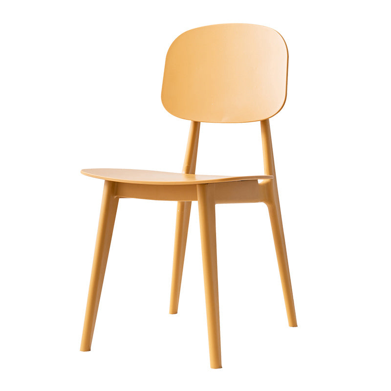 Scandinavian Style Plastic Dining Armless Chair Windsor Back Side Chair for Home Use