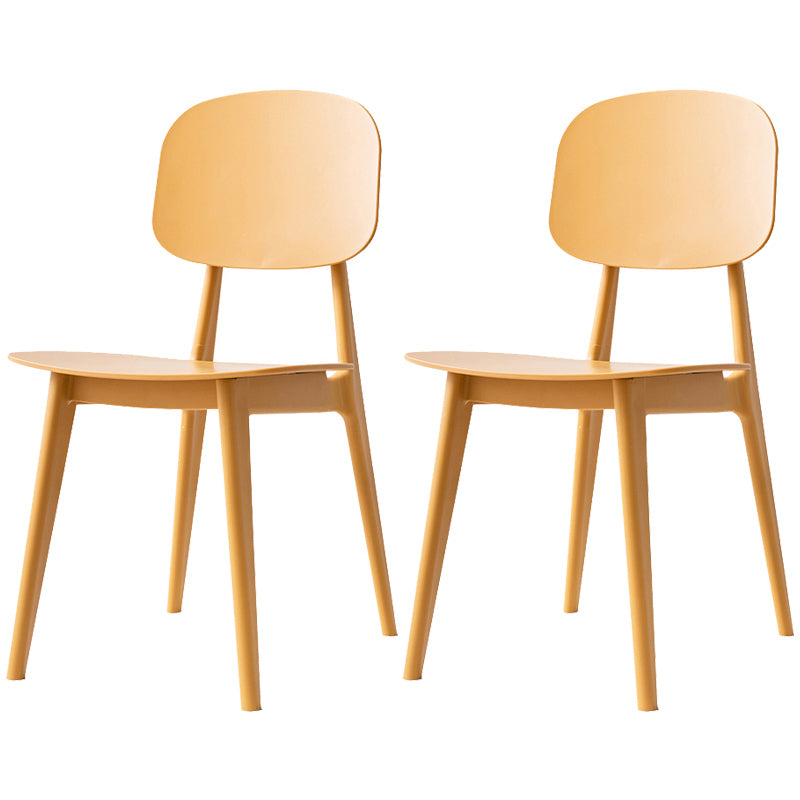 Scandinavian Style Plastic Dining Armless Chair Windsor Back Side Chair for Home Use