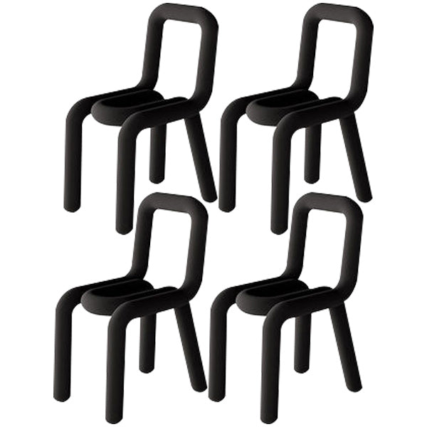 Modern Indoor-Outdoor Side Chair Multicolor Open Back Side Dining Chairs