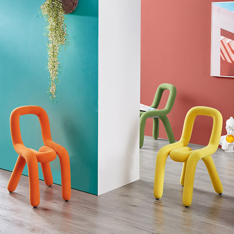 Modern Indoor-Outdoor Side Chair Multicolor Open Back Side Dining Chairs