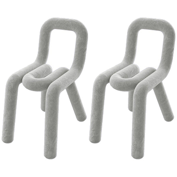 Modern Indoor-Outdoor Side Chair Multicolor Open Back Side Dining Chairs