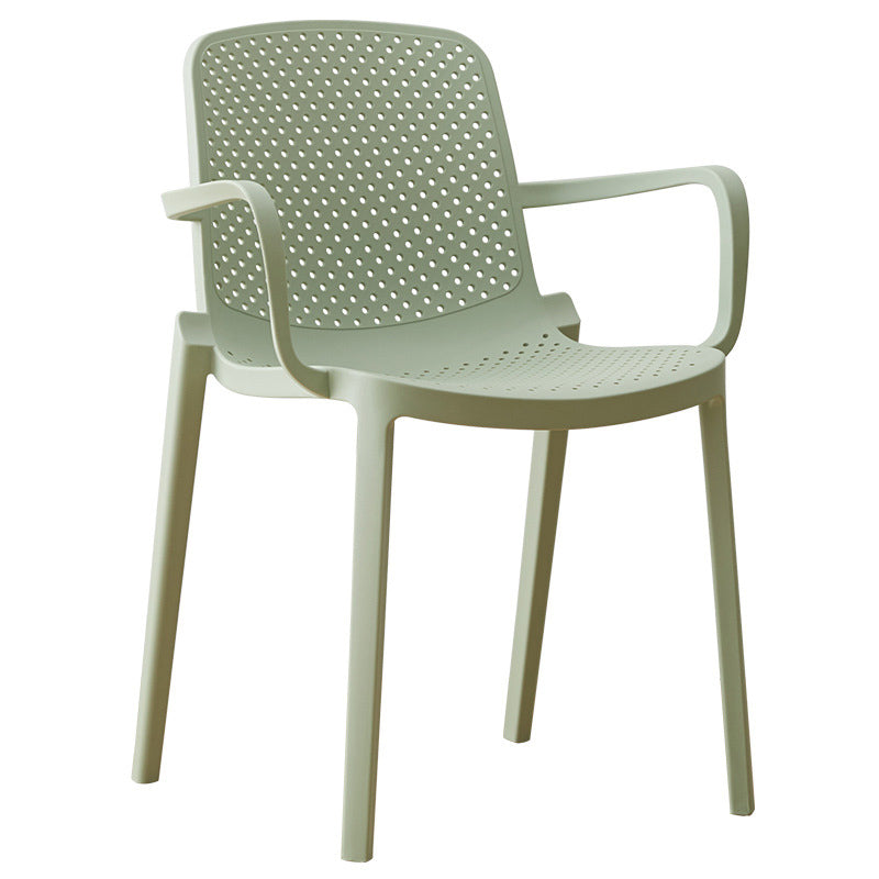 Modern Plastic Solid Back Side Chair 32"H Acrylic Dining Chair for Restaurant