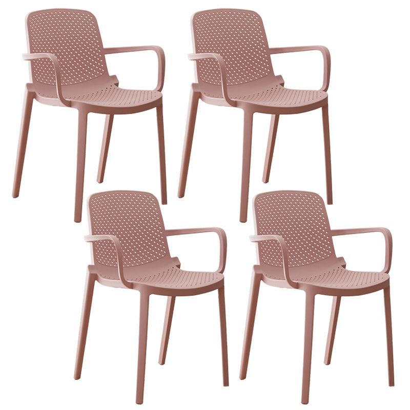 Modern Plastic Solid Back Side Chair 32"H Acrylic Dining Chair for Restaurant