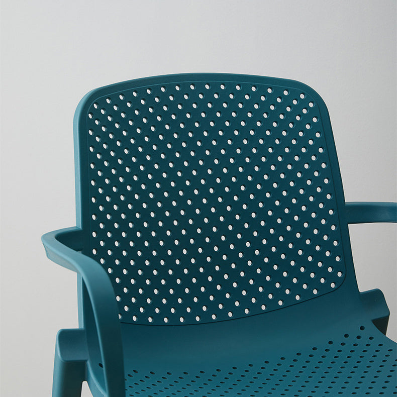 Modern Plastic Solid Back Side Chair 32"H Acrylic Dining Chair for Restaurant