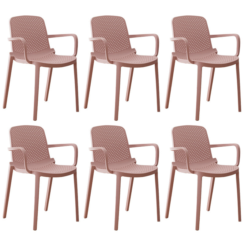 Modern Plastic Solid Back Side Chair 32"H Acrylic Dining Chair for Restaurant