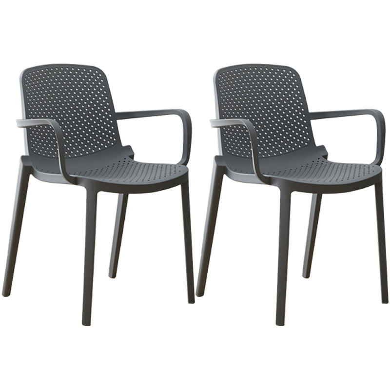 Modern Plastic Solid Back Side Chair 32"H Acrylic Dining Chair for Restaurant