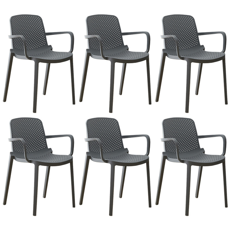 Modern Plastic Solid Back Side Chair 32"H Acrylic Dining Chair for Restaurant