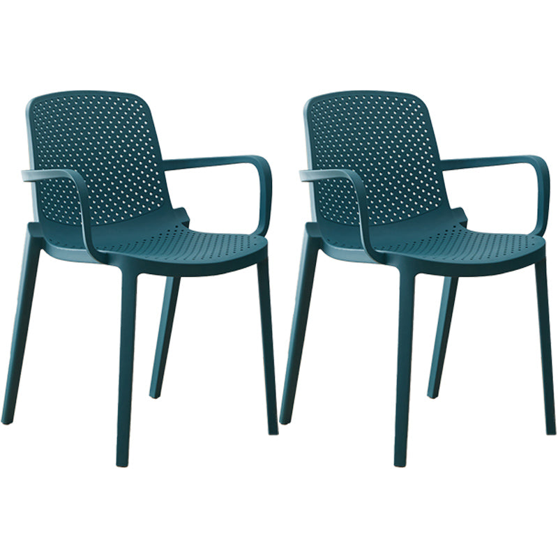 Modern Plastic Solid Back Side Chair 32"H Acrylic Dining Chair for Restaurant