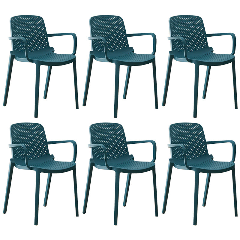 Modern Plastic Solid Back Side Chair 32"H Acrylic Dining Chair for Restaurant