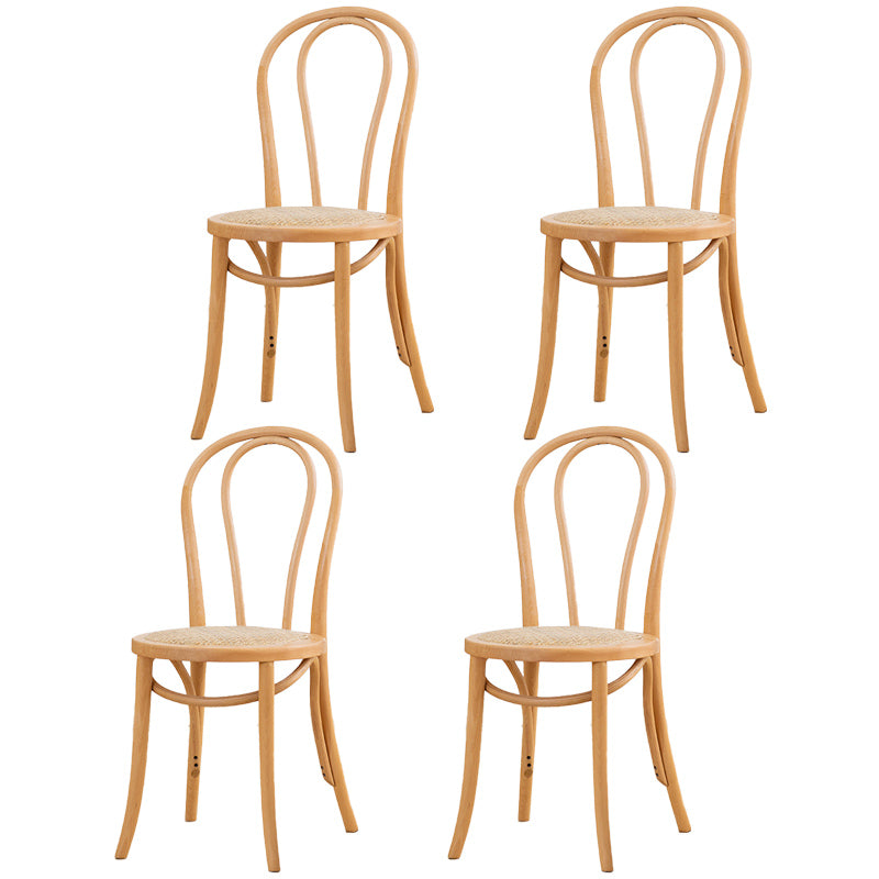 Chaise de salle à manger en bois massif de style traditionnel, chaise latérale à dossier à lattes